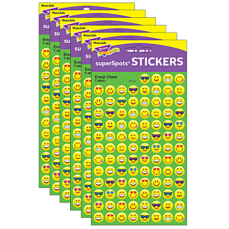 Trend SuperSpots Stickers, Emoji Cheer, 800 Stickers Per