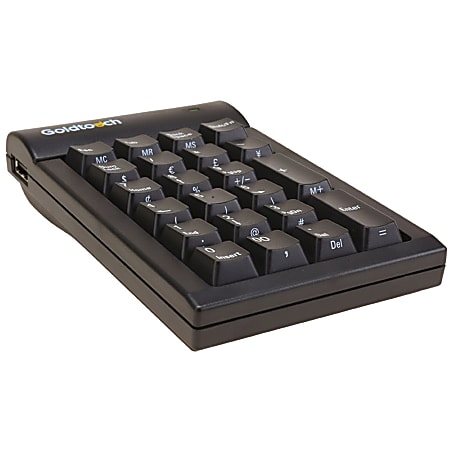 GoldTouch Numeric Keypad USB Black Macintosh by Ergoguys - Cable Connectivity - USB Interface - 22 Key - Computer - Black