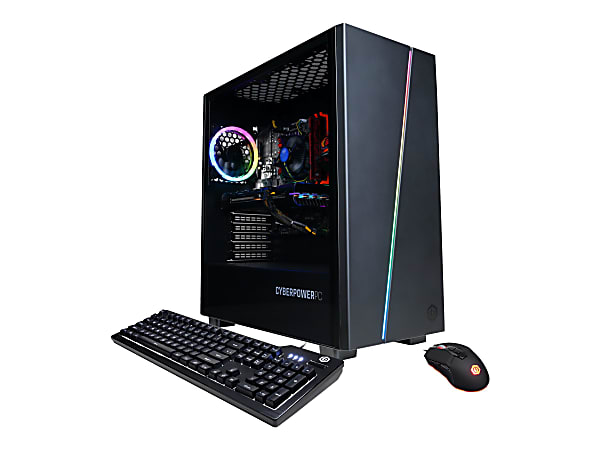 CyberPowerPC Gamer Xtreme GXI1270V2 - Mid tower - Core i5 10400F / up to 4.3 GHz - RAM 8 GB - SSD 500 GB - NVMe - GF GTX 1650 SUPER - Gigabit Ethernet - 802.11a/b/g/n/ac - Win 10 Home 64-bit - monitor: none - black