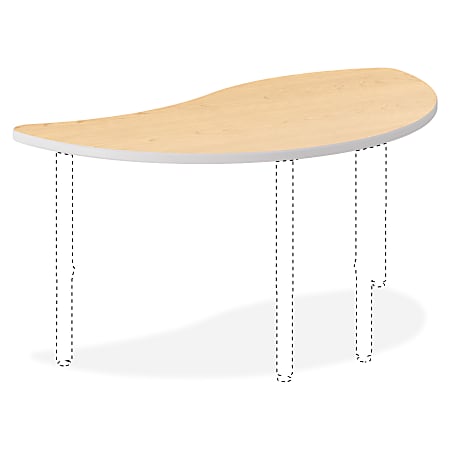 HON® Build Series Wisp-Shape Table Top, 1 1/8"H x 54"W x 30"D, Maple