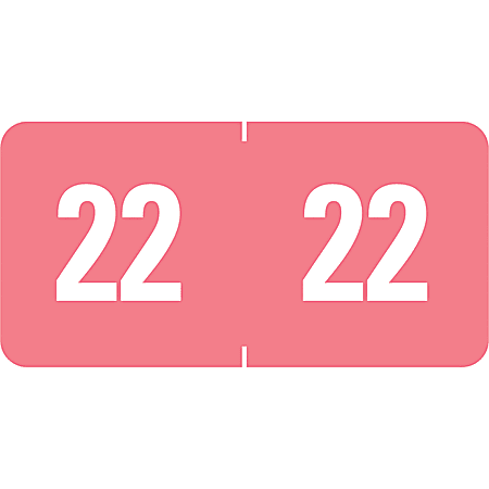 Smead® ETS Color-Coded Year Labels, SMD67922, Rectangular, 1-1/2
