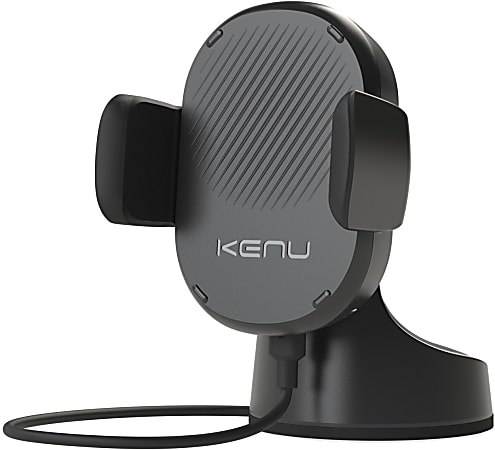 Kenu Airbase Wireless Fast-Charging Suction Mount Phone Holder, Black, AON300402