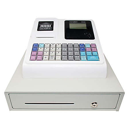 Nadex Coins Thermal-Print Electronic Cash Register, White,