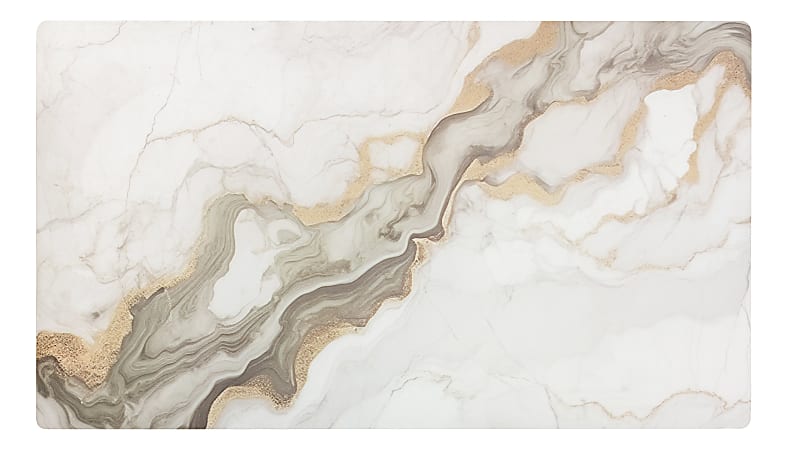 Realspace&trade; Modern Desk Pad, 14-3/4" x 26", 30% Recycled, Natural Marble