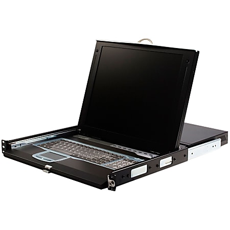 StarTech.com 1U 17" Rackmount LCD Console with 16 Port IP KVM - Control 16 servers or KVM switches remotely over an IP network with this rack mountable LCD console - lcd kvm - kvm over ip - 16 port kvm over ip - remote kvm - ip kvm