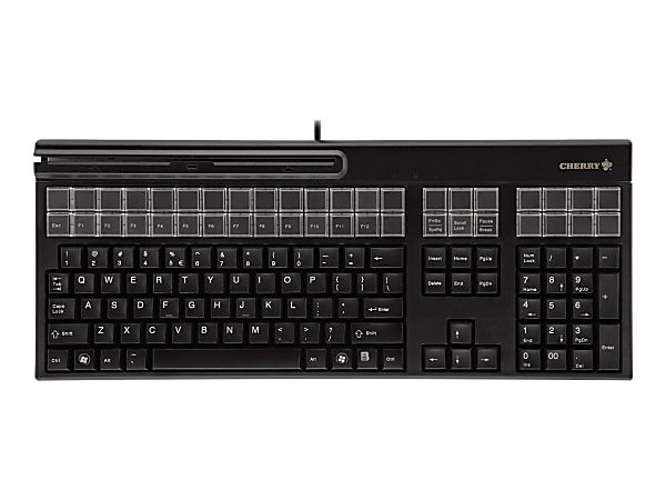 CHERRY - Keyboard - with magnetic card reader - USB - black