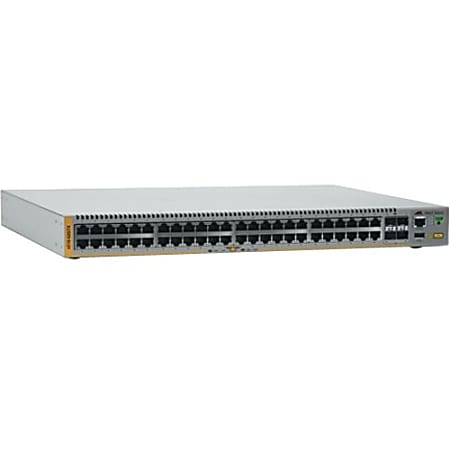 Allied Telesis AT-x510-52GTX Layer 3 Switch - 48 Ports - Manageable - Gigabit Ethernet, 10 Gigabit Ethernet - 10/100/1000Base-T, 10GBase-X - 3 Layer Supported - Twisted Pair, Optical Fiber - Rack-mountable