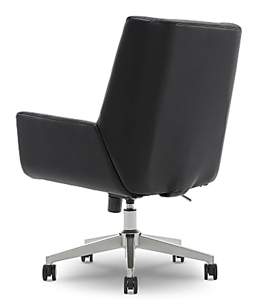 Serta SitTrue Montair Faux Leather Mid Back Manager Chair Black