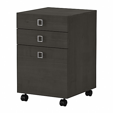 Bush Business Furniture Echo 17"D Vertical 3-Drawer Mobile File Cabinet, Charcoal Maple, Delivery