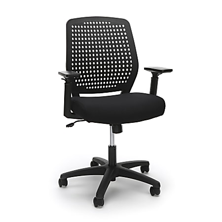 OFM Essentials Plastic Mid-Back Task Chair, Black