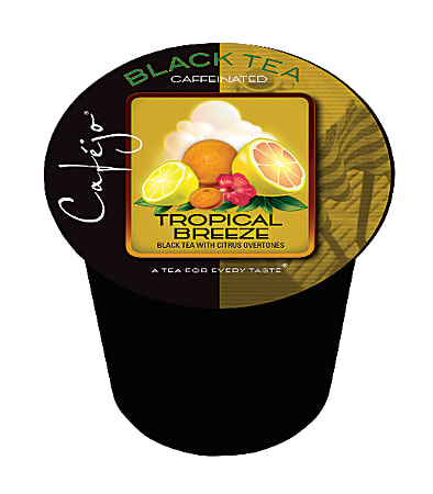 Cafejo® Single-Serve Tea Cups, Tropical Breeze, 0.4 Oz, Carton Of 24