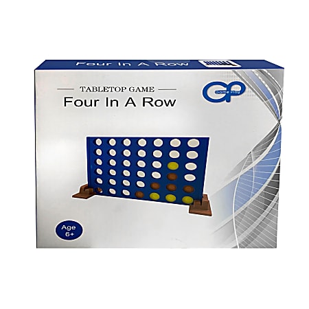 Quick Communication Corp. Game Play 4 In A Row Tabletop Game, Blue