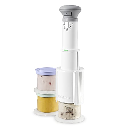Cuisinart Fast Freeze Ice Cream Maker, 16-1/4”H x 8-13/16”W x 4-7/16”D, White