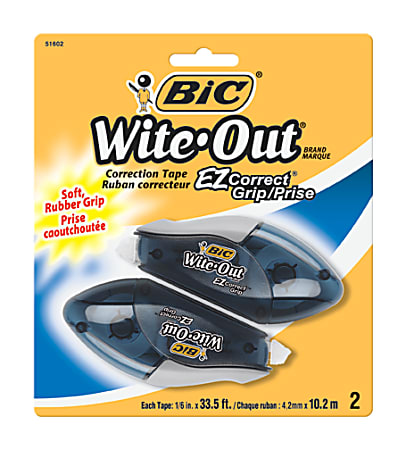 BIC Wite-Out Brand EZ Correct Correction Tape 10-Count 2 Pack White 
