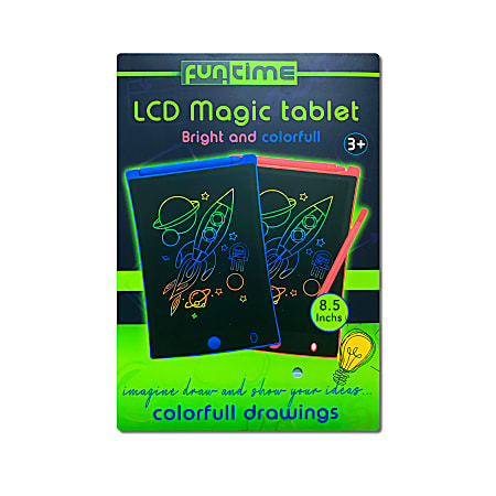 Quick Communication Corp. Fun Time LCD Magic Tablet Erasable Doodle Board, Blue