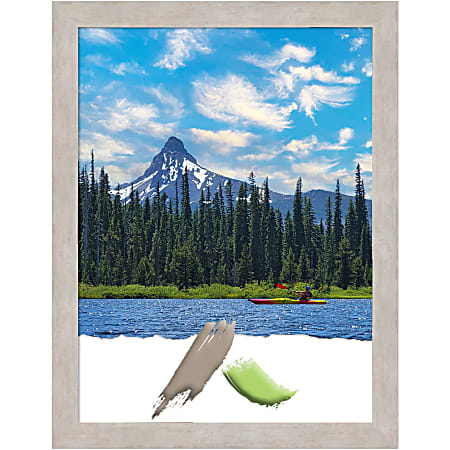 Amanti Art Marred Silver Wood Picture Frame, 21"