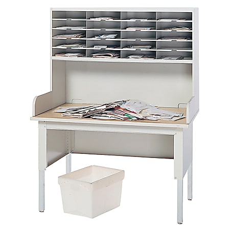 Mayline® Kwik-File Mailflow-To-Go™ 1-Tier Sorter With Riser, 20 Pockets