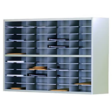 Mayline® Kwik-File Mailflow-To-Go™ 2-Tier Sorter Without Riser, 48"W, 40 Pockets (Not Wall-Mountable)
