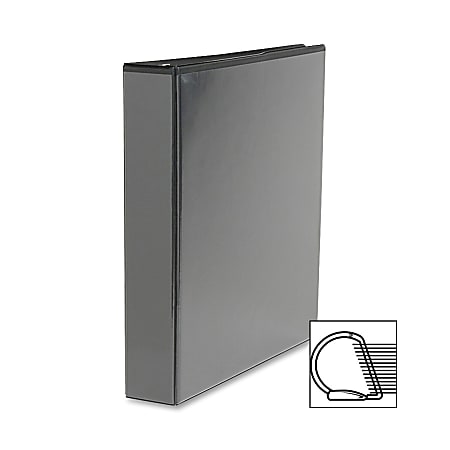 Sparco View 3-Ring Binder, 1 1/2" D-Rings, 78% Recycled, Black