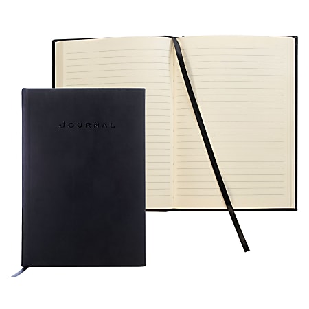 FORAY® Hardcover Journal, 5 1/2" x 8", Black