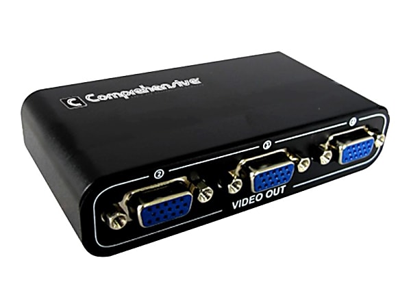 Comprehensive 1 PC to 4 High Resolution VGA Distribution Amplifier - Video splitter - 4 x VGA
