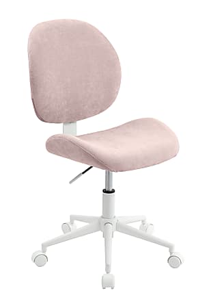 Realspace® Brigsley Fabric Low-Back Task Chair, Pink/White
