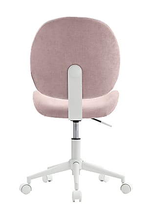 Realspace® Brigsley Fabric Low-Back Task Chair, Pink/White