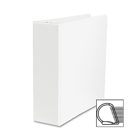 Sparco Slant-Ring View Binder, 78% Recycled, White