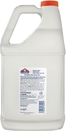 Elmer s Clear Washable School Glue 1 Gallon Pack Of 2 Jugs