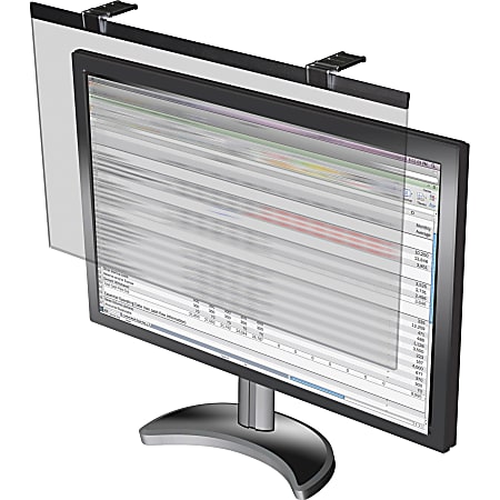 Business Source LCD Monitor Privacy Filter Black - For 22" Widescreen LCD, 21.5" Monitor - 16:10 - Acrylic - Anti-glare - 1 Pack