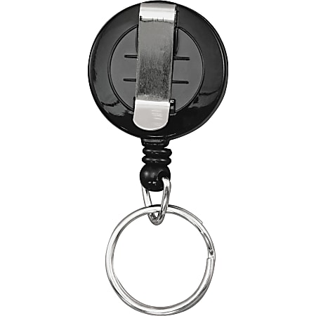Advantus Clip on Ring Retractable ID Reel 12 Box Black Sturdy - ODP  Business Solutions