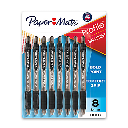 Paper Mate® Profile Retractable Ballpoint Pens, Bold Point,