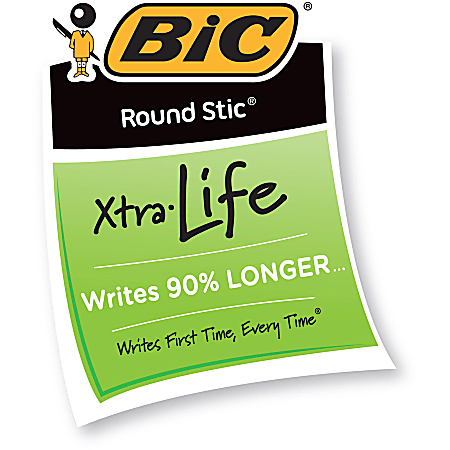 BIC Round Stic Ballpoint Pens - Medium Pen Point - Blue - Blue Barrel - 72 / Bundle BIC Round Stic Ballpoint Pens - Medium Pen Point - Blue - Blue Barrel - 72 / Bundle