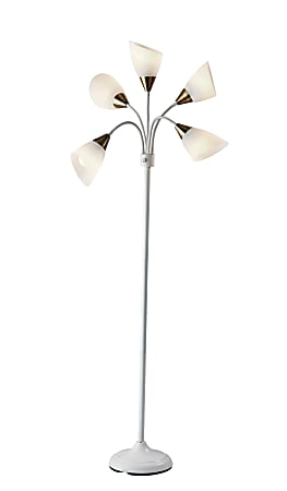 Adesso® Simplee 5-Light Floor Lamp, 67”H, White