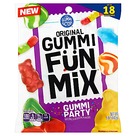 Gummi Fun Mix Gummi Party, 5 Oz, Pack Of 12 Candy Bags