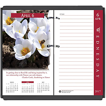 House of Doolittle Earthscapes Desk Calendar Refill - Julian - Daily - January 2017 till December 2017 - 1 Day Double Page Layout - 3.50" x 6" - Desktop - Assorted