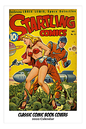 Retrospect Classic Comic Book Covers Monthly Wall Calendar, 19” X 12-1/2”, January To December 2020, YC 035-20
