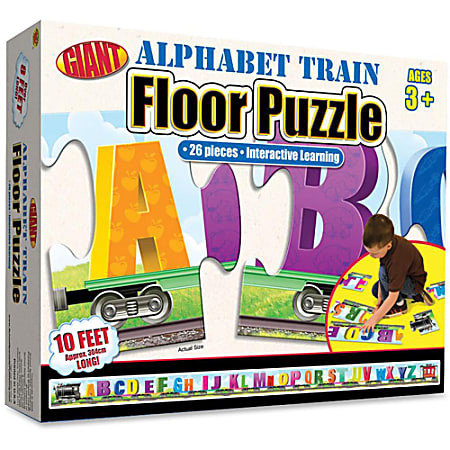 Brighter Child Alphabet Train Floor Puzzle Grades Pre K 2 Office Depot