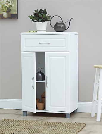 Ameriwood Home SystemBuild Kendall Storage Cabinet 2 Drawers 3 Shelves  White - Office Depot