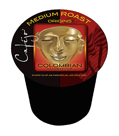 Cafejo Colombian Coffee Single-Serve Pods, 0.37 Oz, Carton Of 50