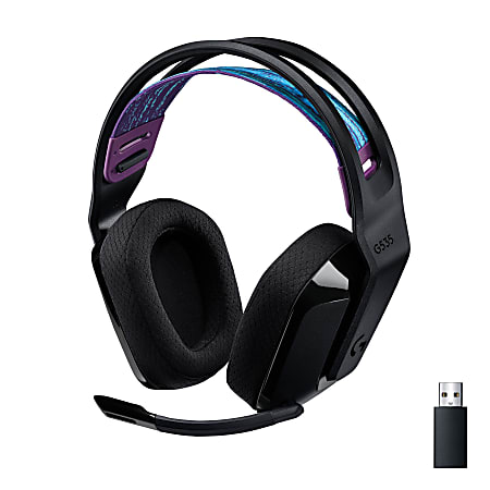 Logitech G535 Gaming Headset - Stereo - USB - Wireless - 39.4 ft - 36 Ohm - 20 Hz - 20 kHz - On-ear - Binaural - Ear-cup - Uni-directional Microphone - Black