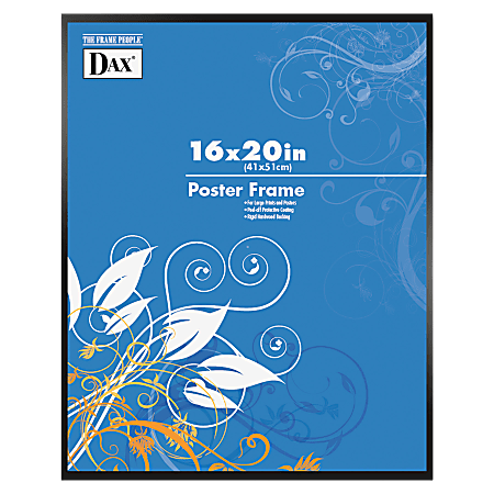 DAX Metal Poster Frame, 16" x 20", Black