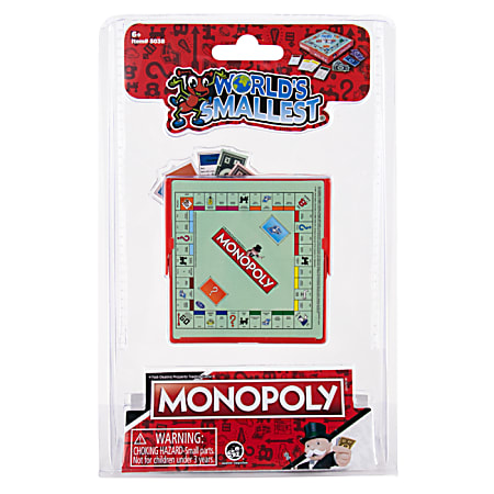 Super Impulse World’s Smallest Monopoly Game, 8-1/2”H x 5-7/16”W x 1-1/2”D