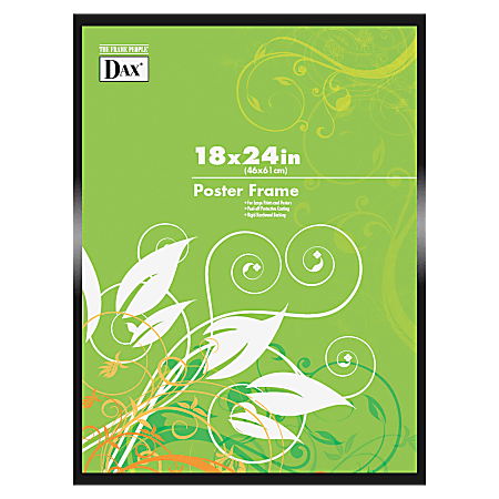DAX Metal Poster Frame, 18" x 24", Black