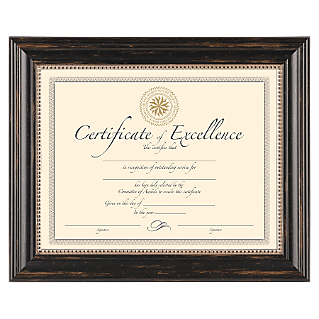 DAX Genova Frame, 8 1/2" x 11", Black/Gold