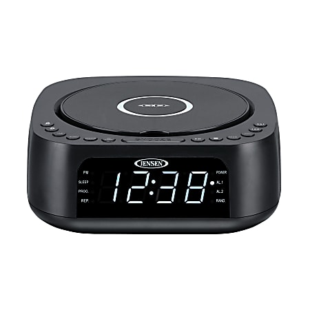JENSEN Stereo Digital Dual-Alarm Clock With Top-Loading CD