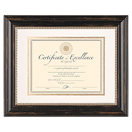DAX Genova Frame, 11" x 14", Black/Gold