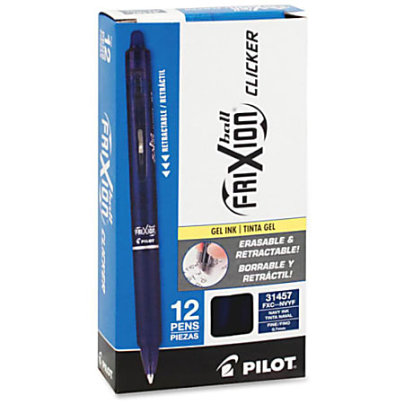 Pilot FriXion Clicker Erasable Gel Pens Fine Point 0.7 mm Red Barrels Red  Ink Pack Of 12 - Office Depot