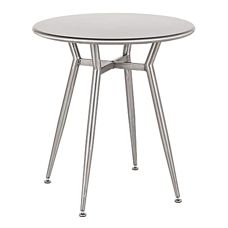 LumiSource Clara Industrial Dinette Table, 30-1/4"H x 27-3/4"W x 27-3/4"D, Silver