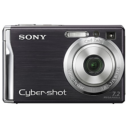 Sony® Cyber-shot® DSC-W80/B 7.2-Megapixel Digital Camera, Black